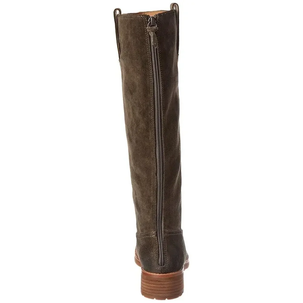 SOFFT SAMANTHA II DARK TAUPE WATERPROOF LEATHER TALL RIDING BOOTS WOMEN'S 8.5 M